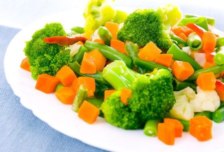 отварные овощи
